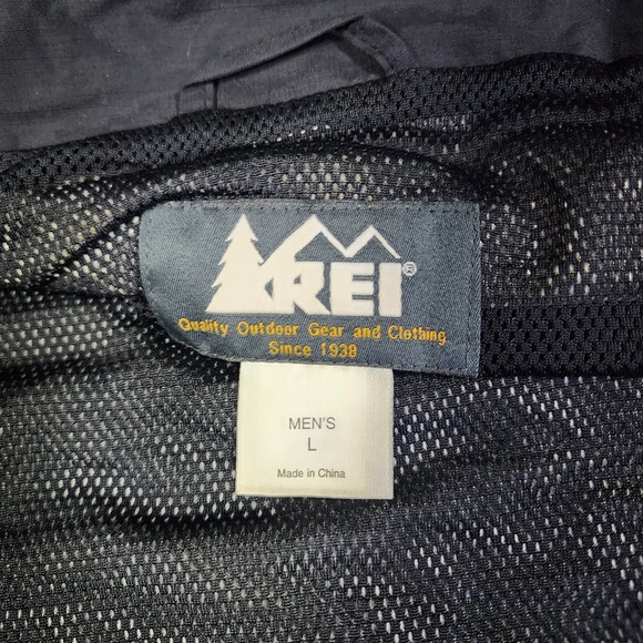 REI Jacket Mens Large Hooded Waterproof Outdoor Parka Coat Pockets - Picture 9 of 16